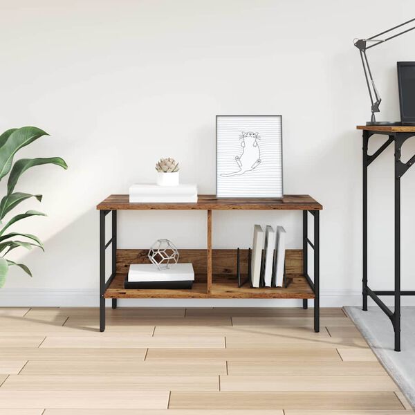 vidaXL Boekenkast Oud Hout 82 x 32 x 47 cm Bewerkt hout