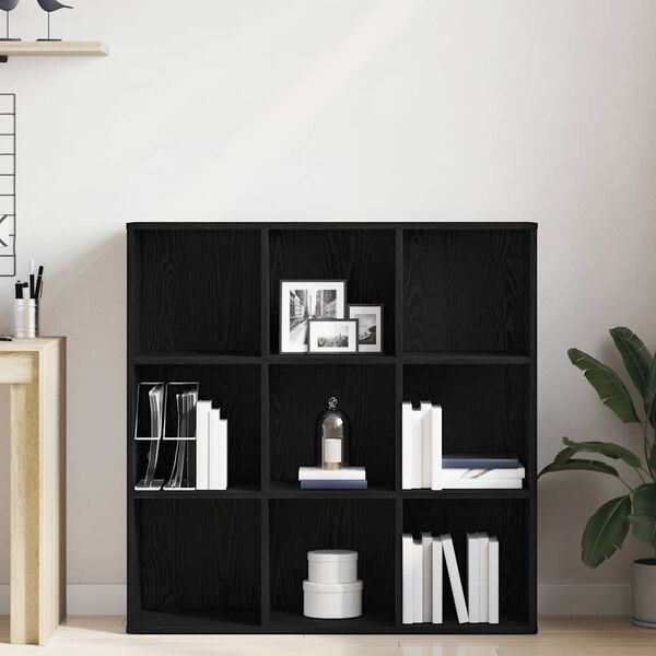 vidaXL Boekenkast Zwart Eiken 98x29x97,5 cm Engineered Wood