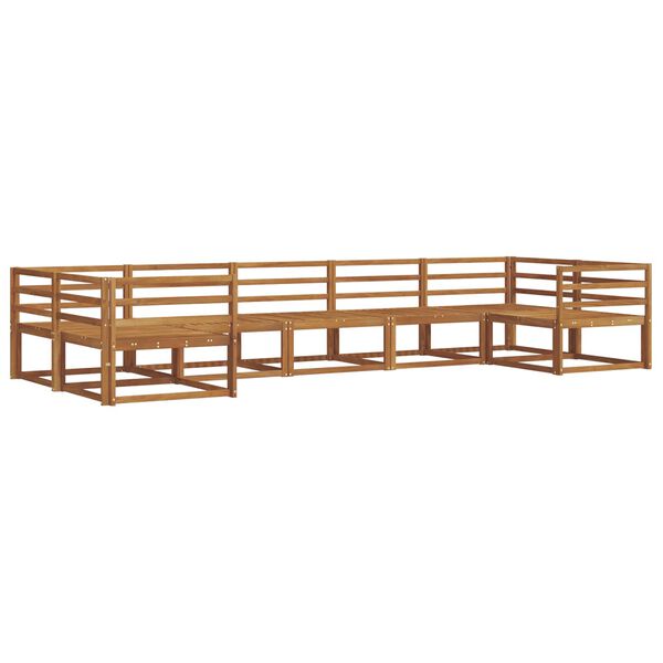 vidaXL Buiten bankenset 7 pcs Naturel Massief Acaciahout