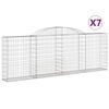 vidaXL Schanskorven 7 st gewelfd 300x30x100/120 cm ijzer
