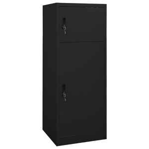 vidaXL Zadelkast 53x53x140 cm staal zwart