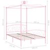 vidaXL Hemelbedframe metaal roze 140x200 cm