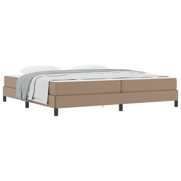 vidaXL Bedframe met matras Cappuccino 200 x 200 cm Stof