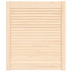 vidaXL Kastdeur met lamellen 69x59,4 cm massief grenenhout