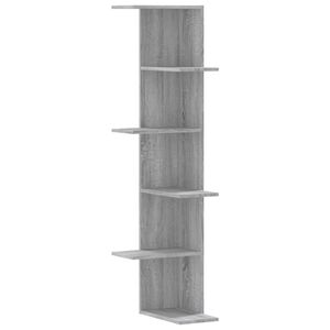 vidaXL Hoekwandschap 36,5x36,5x140 cm bewerkt hout grijs sonoma eiken