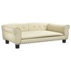 vidaXL Hondenmand 95x55x30 cm kunstleer cr&egrave;mekleurig