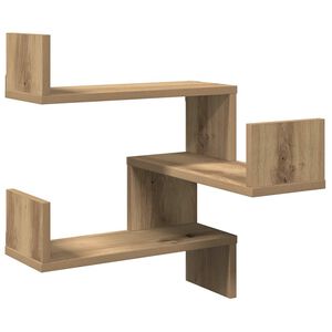 vidaXL Hoekwandschap 40x40x49,5 cm bewerkt hout artisanaal eiken