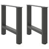 vidaXL Salontafelpoten 2 st 50x(42-43) cm staal antracietkleurig