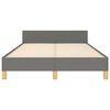 vidaXL Bedframe zonder matras 120x200 cm stof donkergrijs