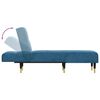 vidaXL Chaise longue fluweel blauw