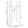 vidaXL Boekenkast 2-laags 40x30x70 cm bewerkt hout bruin eikenkleur