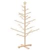 vidaXL Houten kerstboom Naturel 125 cm Massief grenenhout