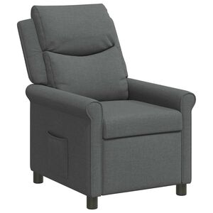 vidaXL Ligstoel Donkergrijs 69 x 93 x 102 cm Stof
