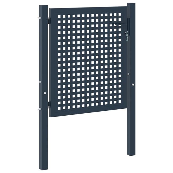 vidaXL Hekpoort Antraciet 102x75 cm Staal