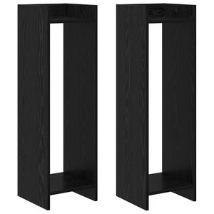 vidaXL Plantenstandaard Zwarte Eik 30 x 30 x 100 cm Geconstrueerd hout