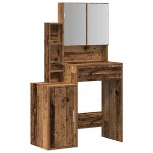 vidaXL Plafondtafel met lade Oudhout 80 x 35 x 132 cm Bewerkt hout