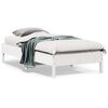vidaXL Bedframe zonder matras massief grenenhout wit 75x190 cm