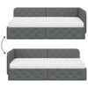 vidaXL Hoekbedframe met matras Donkergrijs 90 x 200 cm Stof
