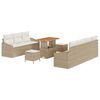 vidaXL Tuin Sofa Set met kussen met opslag 10 pcs Beige en Cr&egrave;me