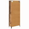 vidaXL Hoge kast met lade Oud Hout 69,5 x 34 x 180 cm Bewerkt hout