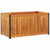 vidaXL Plantenbak 85x45x44 cm massief acaciahout en staal