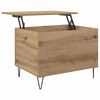 vidaXL Salontafel Artisan Eiken 60 x 44,5 x 45 cm Bewerkt hout