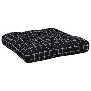 vidaXL Palletkussen ruitpatroon 58x58x10 cm oxford stof zwart