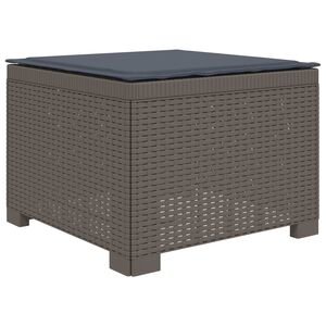 vidaXL E&eacute;npersoons Tuinbank met Kussen Rattan Look PP Lichtgrijs