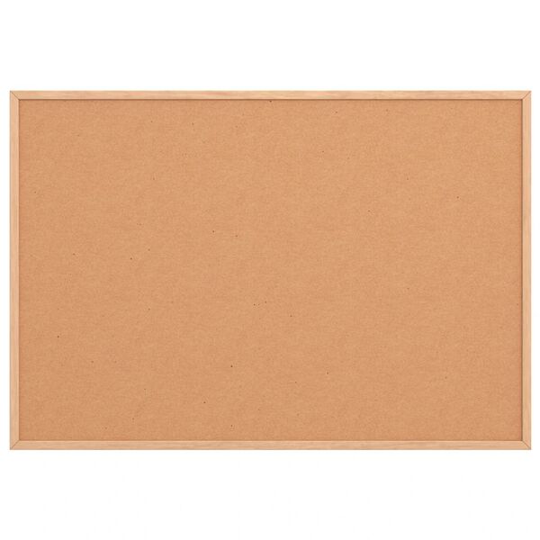 vidaXL Kurkbord met massief grenenhouten frame 80x55 cm