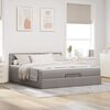 vidaXL Ottoman bed met matras 160x200cm stof taupe