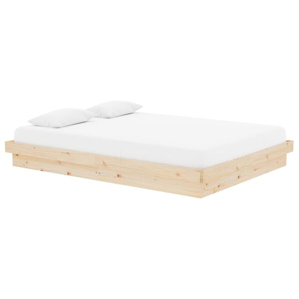 vidaXL Bedframe massief hout 140x190 cm