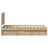 vidaXL Bedframe Sonoma Eiken 90 x 190 cm Massief grenenhout