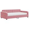 vidaXL Slaapbank met matras 100x200 cm fluweel roze