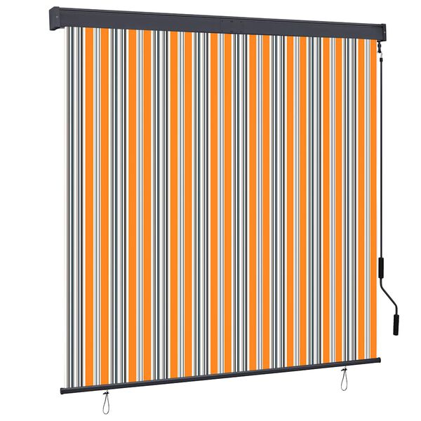 vidaXL Rolgordijn voor buiten 160x250 cm geel en blauw