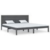 vidaXL Bedframe massief grenenhout grijs 200x200 cm