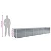 vidaXL Plantenbak verhoogd 480x80x77 cm gegalvaniseerd staal grijs