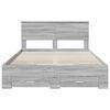 vidaXL Bedframe met hoofdeinde Grijs Sonoma 160 x 200 cm Bewerkt hout