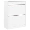 vidaXL Schoenenkast ALTA 77x35x96 cm massief grenenhout wit