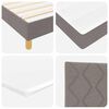 vidaXL Boxspringbed met matras Taupe 200 x 100 cm Polyester