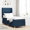 vidaXL Boxspringbed met Matras Donkergrijs 90x190 cm Blauw 80 x 200 cm