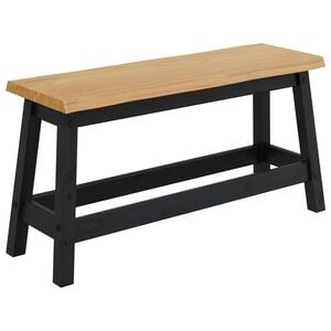 VidaXL Eetbank EKAI Zwart 91,5 x 29 x 45,5 cm Massief grenenhout