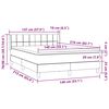 vidaXL Boxspring met matras fluweel donkergrijs 140x210 cm