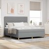 vidaXL Boxspringbed met matras Lichtgrijs 180 x 200 cm Stof