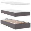 vidaXL Ottoman bed met matrassen 200x200cm kunstleer grijs