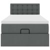 vidaXL Ottoman bed met matras 80x200cm stof donkergrijs