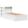 vidaXL Bedframe zonder matras massief grenenhout wit 75x190 cm
