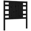 vidaXL Bedframe met hoofdbord massief hout zwart 100x200 cm