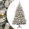 vidaXL Kunstkerstboom met 300 LED Groen en Wit 300 cm PVC en Metaal