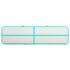 vidaXL Gymnastiekmat met pomp opblaasbaar 600x100x15 cm PVC groen