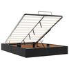 vidaXL Ottoman bed met matras 140x190cm kunstleer zwart